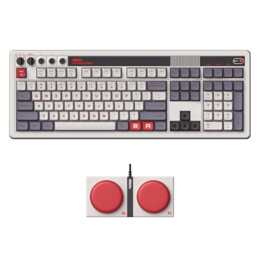 Gaming Keyboard Hot Swappable - Retro 108 mechanical keyboard for gaming