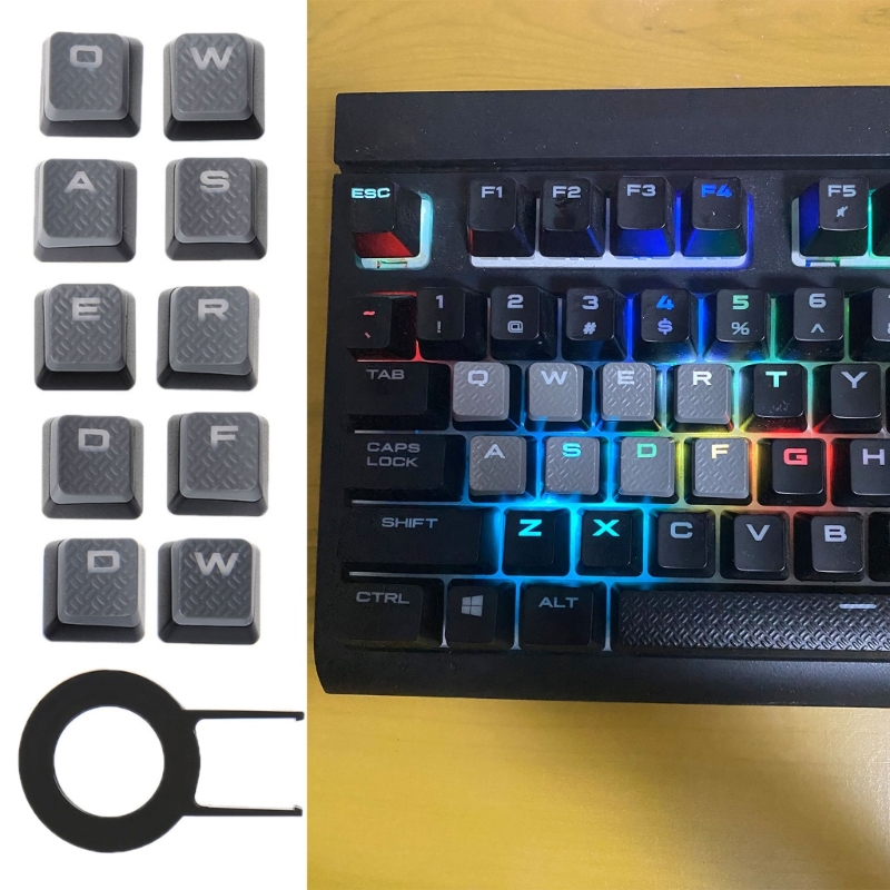 Gaming Keyboard Non Mechanical - 10 Keys Backlit Keycaps Non-slip for