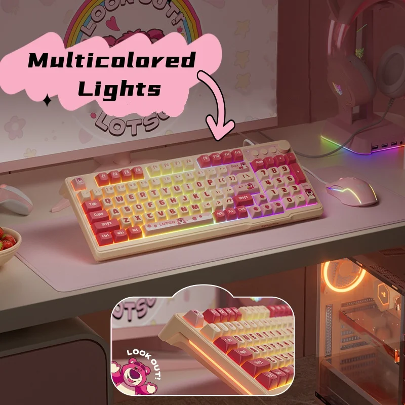 Gaming Keyboard Mouse Set - Lotso Keyboard 2.4G Wireless Gaming Keyboard