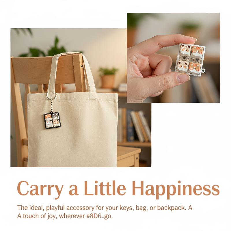 Gaming Keyboard Non Mechanical - Cute Cartoon Cat Shaped Keycaps Vivid