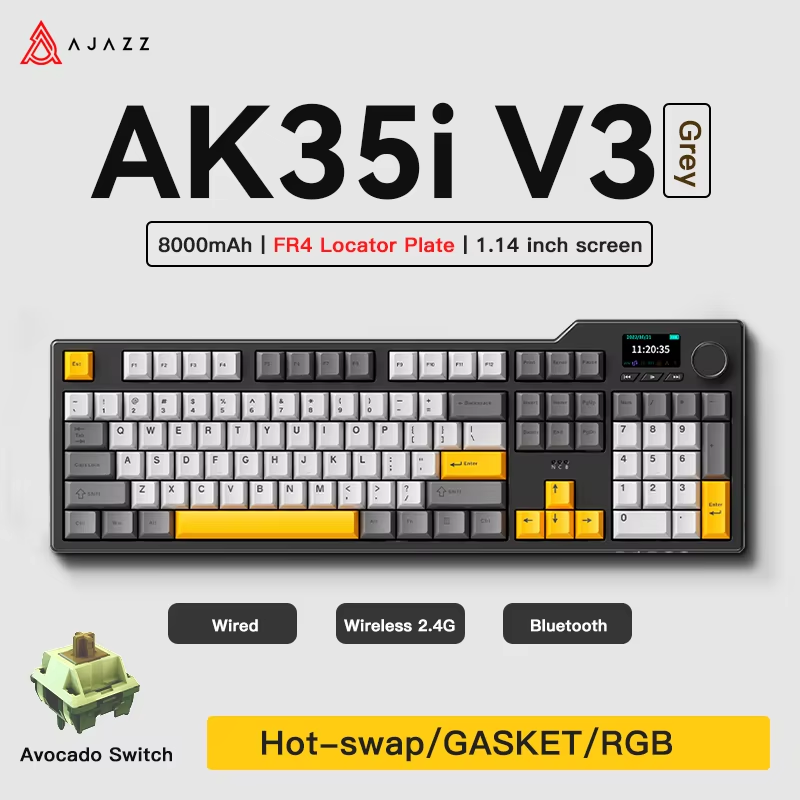 Ajazz AK35I V3/V4 MAX Tri-mode - огляд і ціна Gaming Keyboard And Mouse Combo Wireless