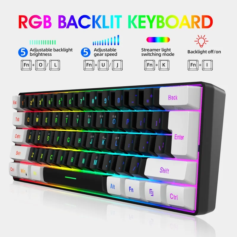 Keyboard and Mouse 60% Compute - огляд і ціна Gaming Keyboard And Mouse Combo Wireless