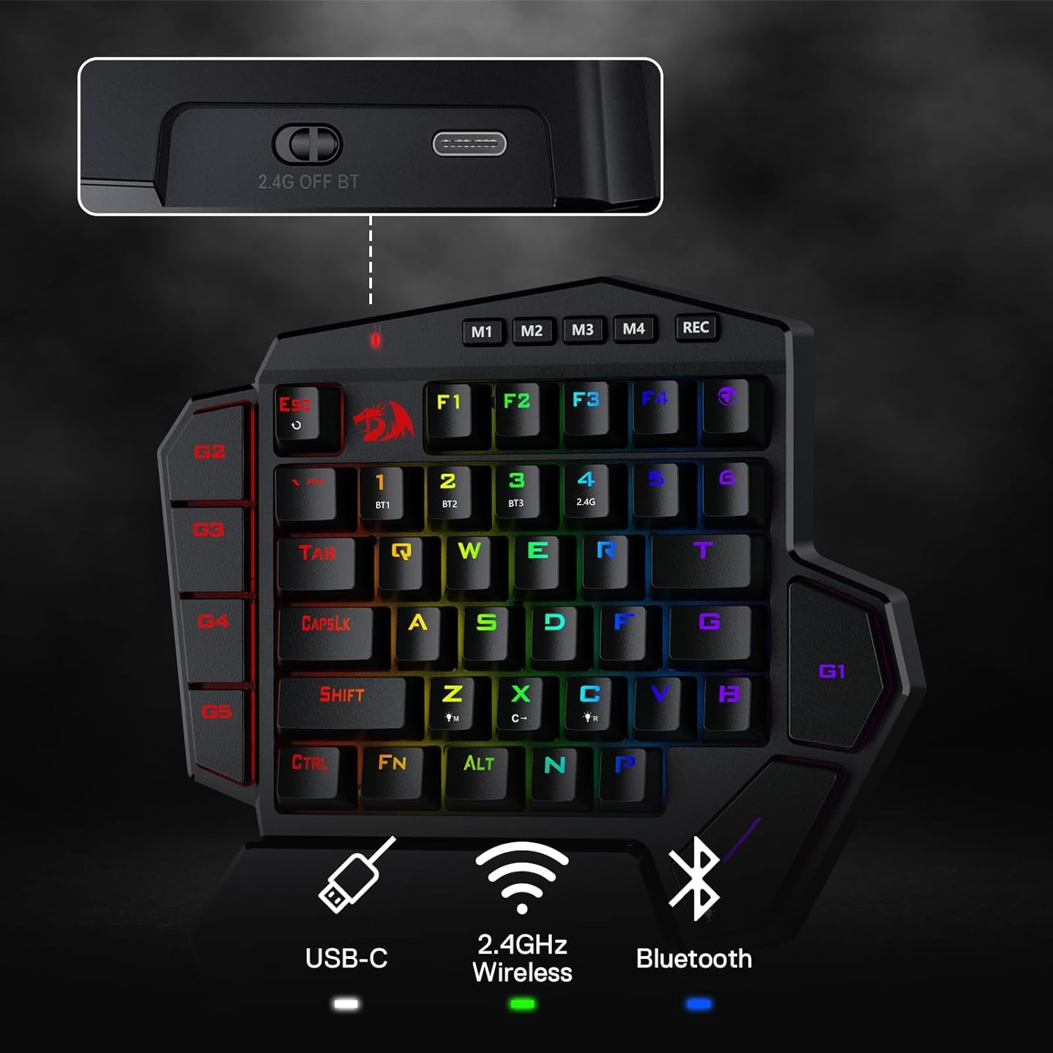 Redragon K585 PRO Wireless One - огляд і ціна Gaming Keyboard 1 Hand