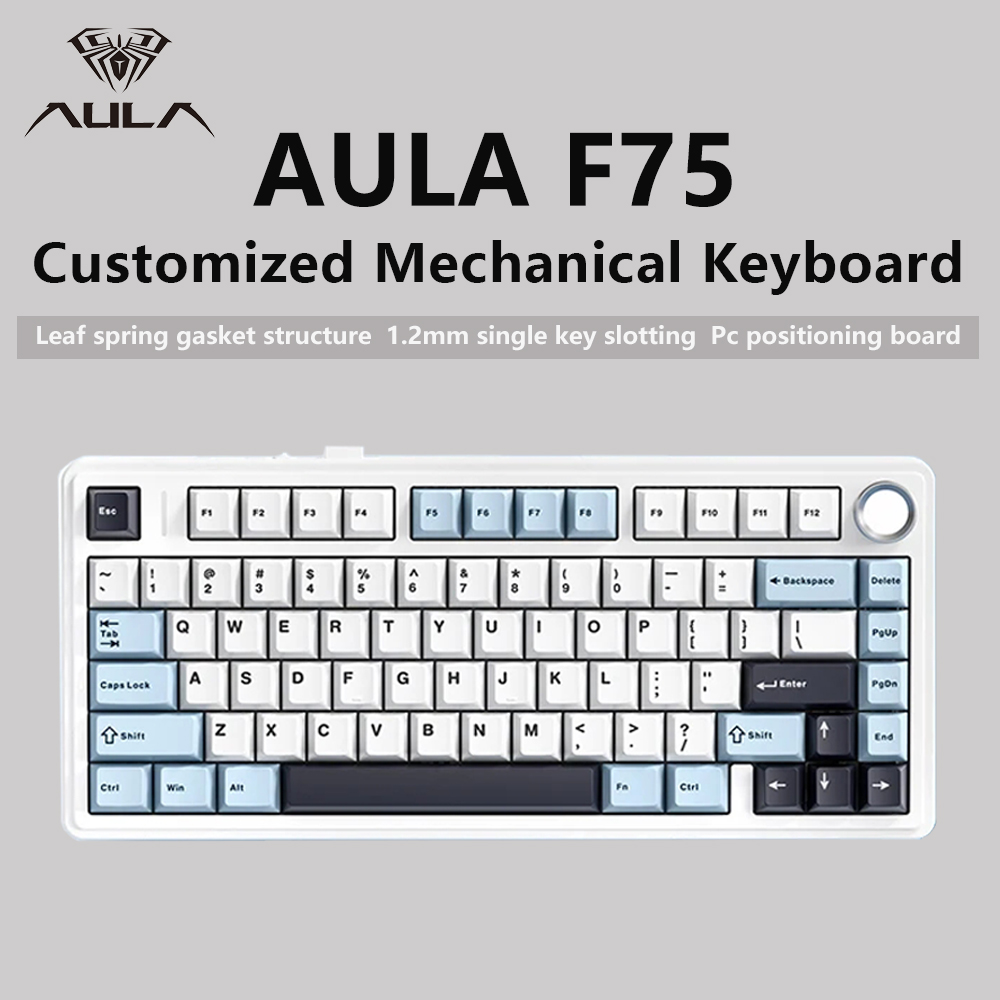 AULA F75 2.4G Wireless/Bluetoo - огляд і ціна Gaming Keyboard Hot Swappable