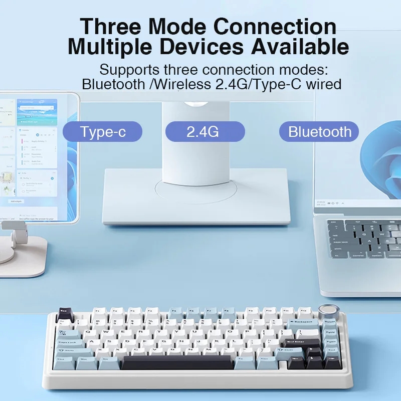 AULA F75 2.4G Wireless/Bluetoo - огляд і ціна Gaming Keyboard Hot Swappable
