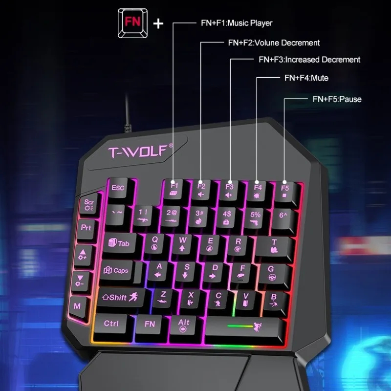 5 In 1 Set 35keys One Handedly - огляд і ціна Gaming Keyboard 1 Hand
