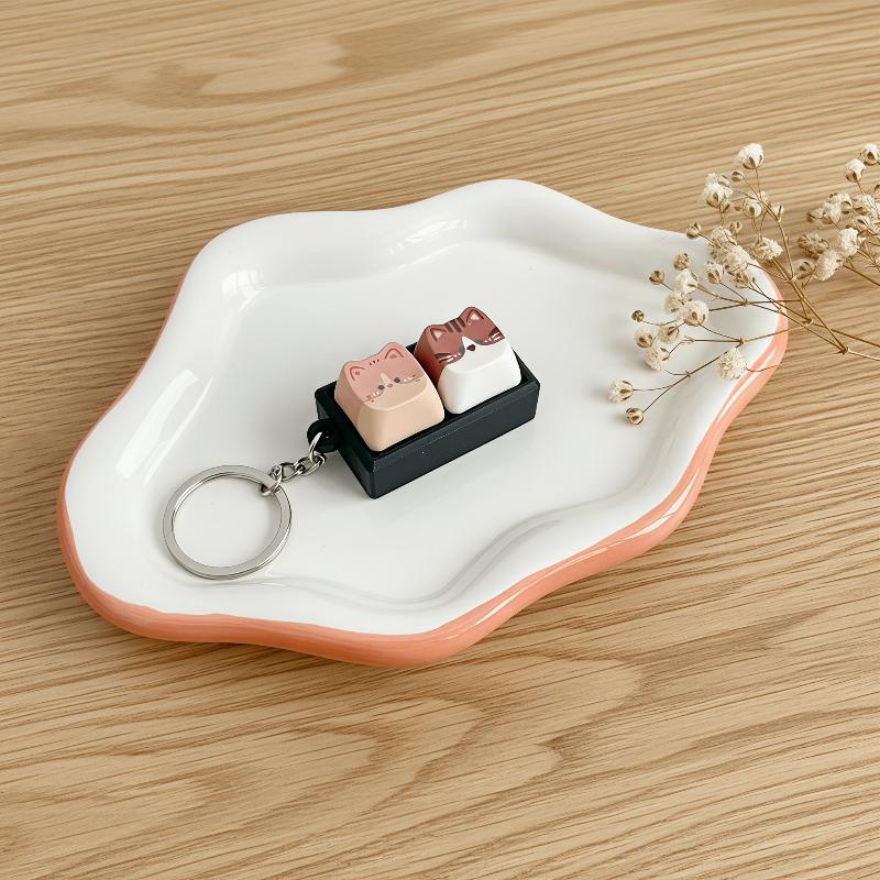 Cute Cartoon Cat Shaped Keycap - огляд і ціна Gaming Keyboard Non Mechanical