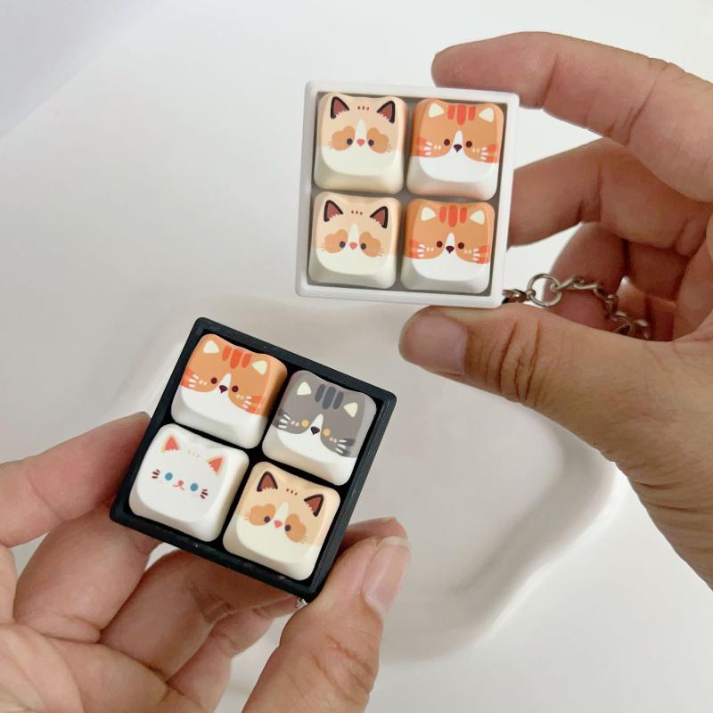 Cute Cartoon Cat Shaped Keycap - огляд і ціна Gaming Keyboard Non Mechanical