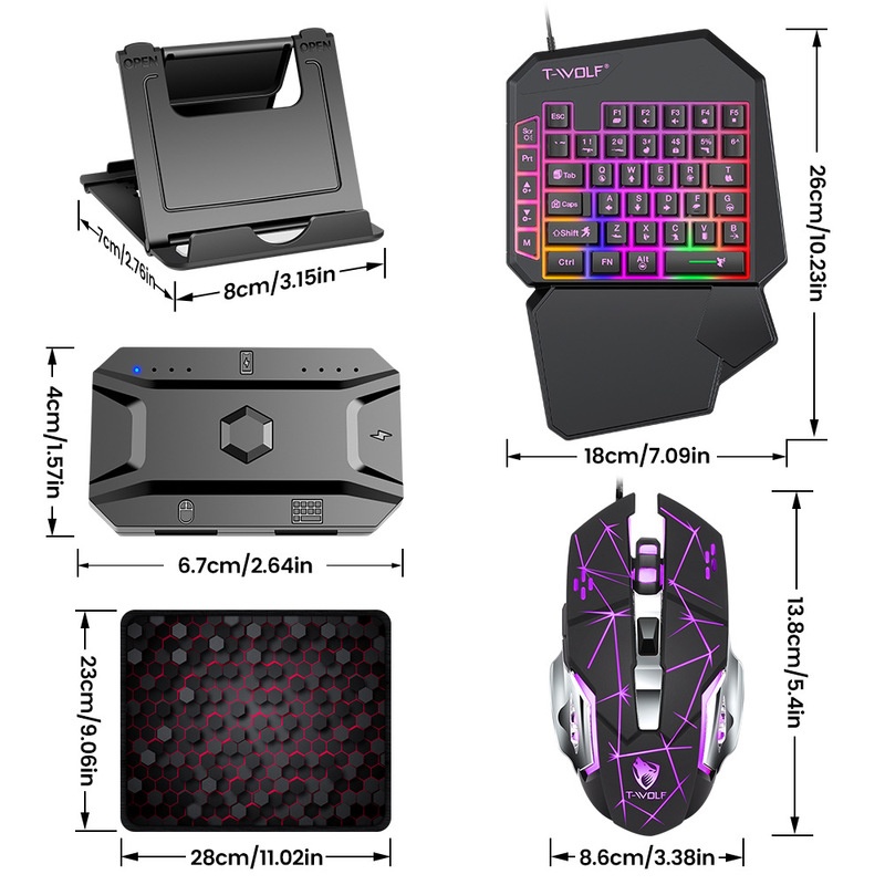 T-Wolf Tf950 5 In 1 One Handed - огляд і ціна Gaming Keyboard 1 Hand