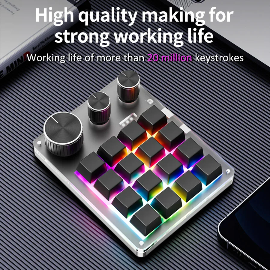 2.4G Customize Bluetooth 3 Mod - огляд і ціна Gaming Keyboard 1 Hand