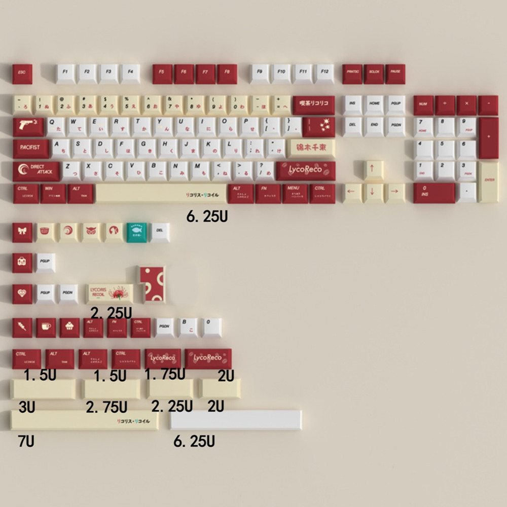 Lycoris Recoil Anime PBT Keyca - огляд і ціна Gaming Keyboard Ergonomics